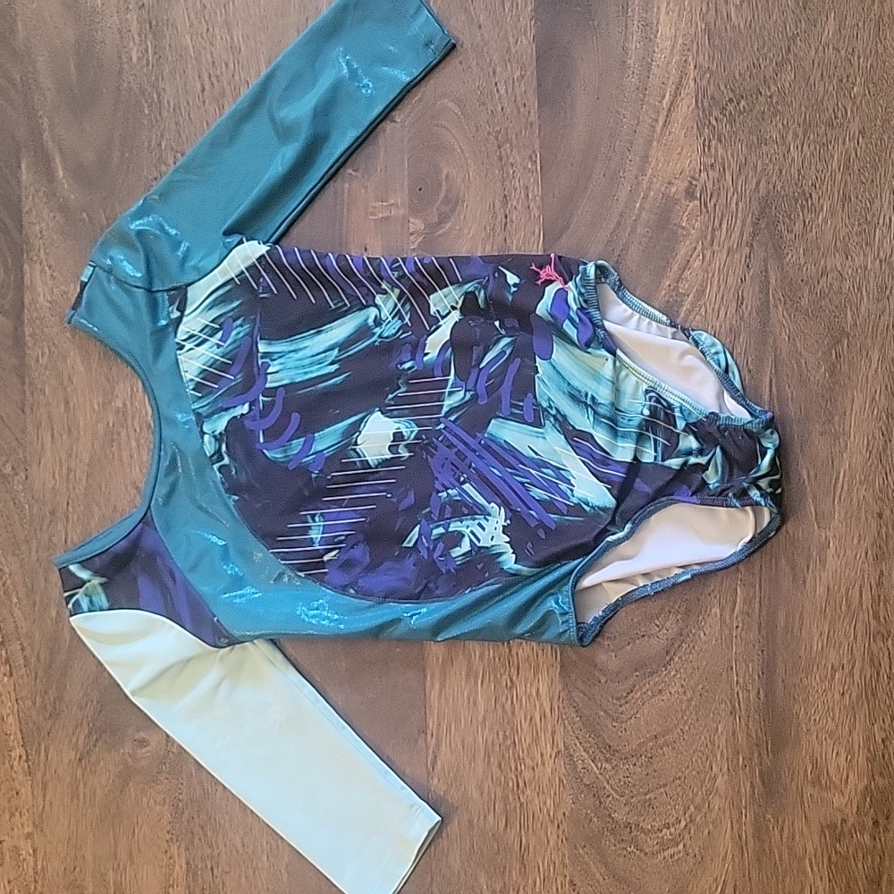 Capezio Teal 3/4 Sleeve Leotard